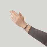 BRACCIALE TANGO GRAFITE E PERLE cm 20