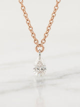 Girocollo oro rosa punto luce goccia pendente ct.0,11 G-VS gr. 2,1 000-4060NS