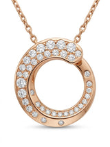PENDENTE LIKE CERCHIO ORO ROSA CT. 0,40 F-VS gr 6,1 000-4296NS