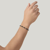 BRACCIALE SPINELLO NERO BORCHIE cm 20
