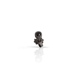 Orecchino punto luce in titanio e 1 black da 5 punti MINORTBPL_5PT
