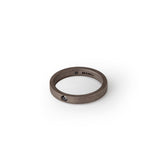 Solitario ct 0.10 fede piatta titanio+black