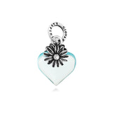 Charm cuore margherita rosa