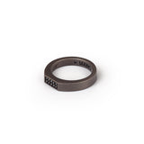 Anello minimal inc sopra TITANIO+10 black