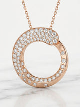 Pendente like cerchio oro rosa ct. 1,12 gr. 9,8 000-4549NS