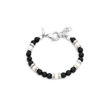 BRACCIALE TANGO GRAFITE E PERLE cm 20