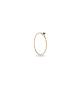 Anello Filodamore filo 0.9 mm in Oro Giallo 9kt e 1 Zaffiro Blu 0.022 ct