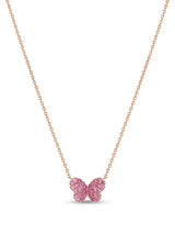 GIROCOLLO FARFALLA ZAF ROSA SF - Oro g 2.90 - Zaffiri ct 0.66 370-XN3208