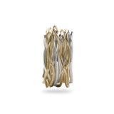 Anello Filodellavita Classic Collection, 13 Fili in Oro Giallo 9kt e Argento .925