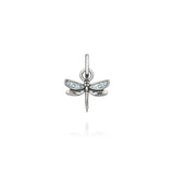 Mini charm libellula crystal celeste