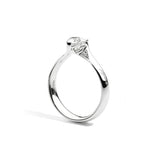 Anello solitario anniversary taglio cuore ct. 0,40 F-VS mis 15