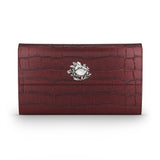 PORTAFOGLIO CONTINENTAL JUNGLE PELLE CROCO nera