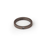Solitario ct 0.10 fede piatta titanio+black