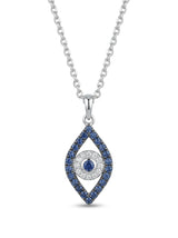 Pendente occhio diamanti ct. 0,04 G-SI zaf blu ct. 0,13 gr. 1,8 370-XN3839