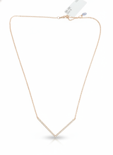 PENDENTE a v oro rosa ct. 0,27 f-si gr. 3,2 234-4301