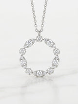 Pendente ghirlanda in oro bianco e diamanti ct.0,35 G-SI gr. 2,3 370-XN2888