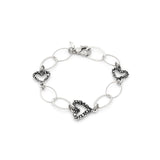 BRACCIALE CUORI E CATENA cm 22