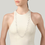 COLLANA MAGLIA OVALE ALTERNATA cm 90