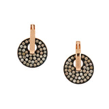 Orecchini Giove Grandi Oro Rosa e Diamanti Brown