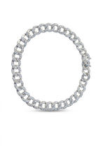 Bracciale oro bianco maglia groumette ct. 2,9 gr.13,5