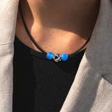 Agata Blu Scuro Rotonda