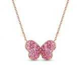 GIROCOLLO FARFALLA ZAF ROSA SF - Oro g 2.90 - Zaffiri ct 0.66 370-XN3208