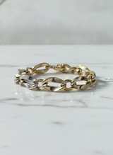 Bracciale a maglia nei tre colori dell'oro