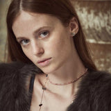 ORECCHINO SINGOLO CON FARFALLA BRUNITA PICCOLA ORFAR41I