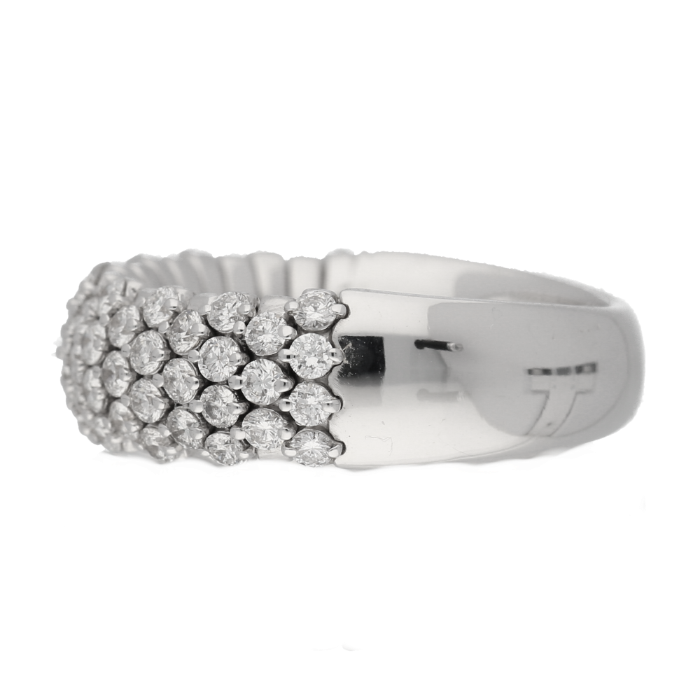 Anello a fascia con pave di diamanti Zerrillo preziosi