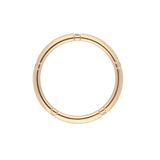 Anello fedina in oro rosa e 5 diamanti