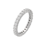 Anello girodito in oro bianco e diamanti bianchi Ct. 1,15