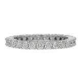 Anello girodito in oro bianco e diamanti bianchi Ct. 1,15