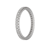 Anello girodito in oro bianco e diamanti bianchi Ct. 0,58