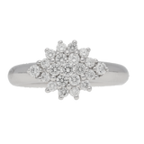 Anello fantasia fiore in diamanti