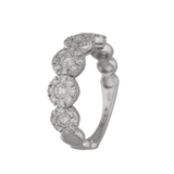 Anello riviera con contorno in diamanti