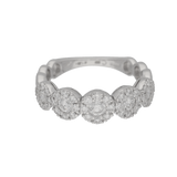 Anello riviera con contorno in diamanti