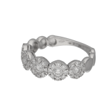 Anello riviera con contorno in diamanti