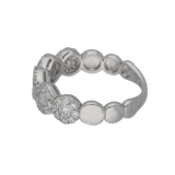 Anello riviera con contorno in diamanti