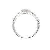 Anello riviera con petali in diamanti