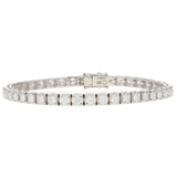 Bracciale tennis in oro bianco e diamanti ct. 4,5 F-SI