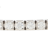 Bracciale tennis in oro bianco e diamanti ct. 4,5 F-SI