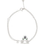 Bracciale principe ranocchio in oro bianco diamanti e zavorrite