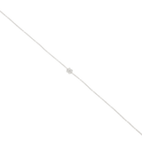 Bracciale con fiore in oro bianco e diamanti