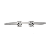 Bracciale rigido con diamanti taglio navette