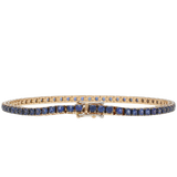 Bracciale tennis in oro rosa e zaffiri blu ct. 4,45