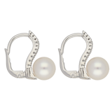 Orecchini a monachella con perle e diamanti