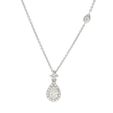 Pendente a goccia con contorno in diamanti