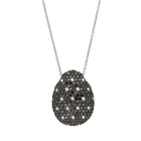 PENDENTE A GOCCIA PAVè DI DIAMANTI NERI CT.6,04 E BIANCHI CT.0,73