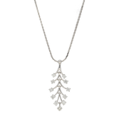 Pendente fantasia snodato in oro bianco e diamanti Ct. 0,57