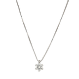 Pendente puntoluce a griffe diamante taglio hexagon CT. 0,32